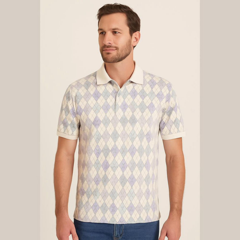Dockers Men's Small Cotton Golf Polo Novelty Print